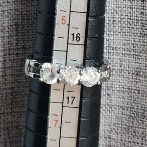 Sterling Silver Three-stone Ring.